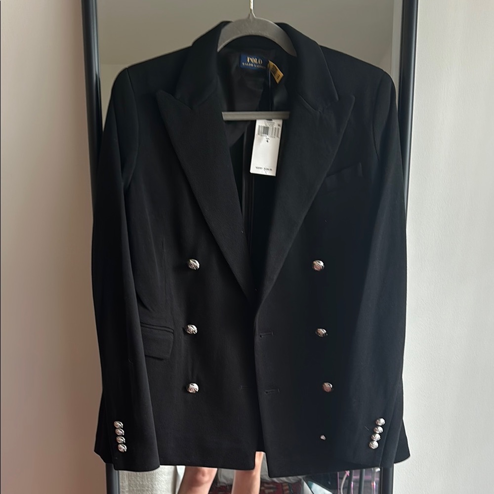 Polo Ralph Lauren Black Double-Breasted Blazer NWT